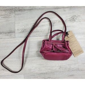 The Clever Carriage Company Burgundy Mini Tassel Purse Rare